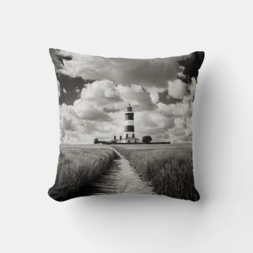 Happisburgh Lighthouse Throw Pillow