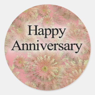 Happpy Anniversary Classic Round Sticker