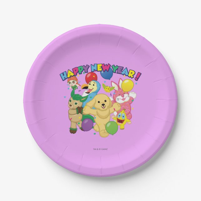 Happpy New Year Paper Plates (Front)