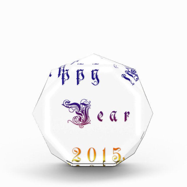 Happu New Year 2015 Hakuna Matata wishes.png Acrylic Award (Front)