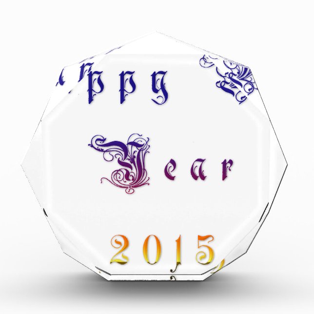 Happu New Year 2015 Hakuna Matata wishes.png Acrylic Award (Front)