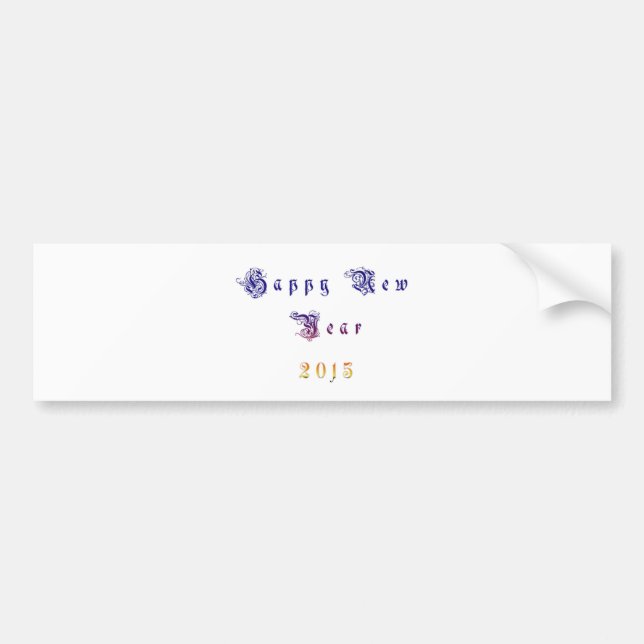 Happu New Year 2015 Hakuna Matata wishes.png Bumper Sticker (Front)
