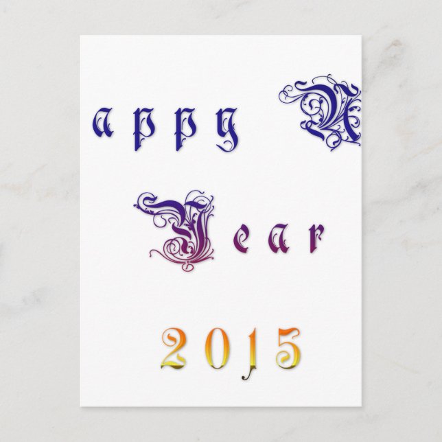 Happu New Year 2015 Hakuna Matata wishes.png Holiday Postcard (Front)