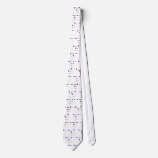 Happu New Year 2015 Hakuna Matata wishes.png Neck Tie (Front)