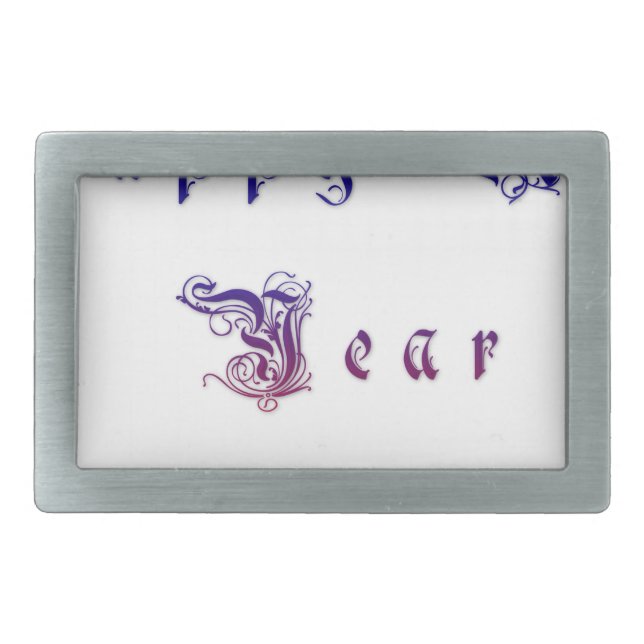 Happu New Year 2015 Hakuna Matata wishes.png Rectangular Belt Buckle (Front)