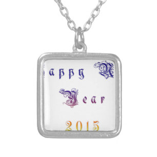 Happu New Year 2015 Hakuna Matata wishes.png Silver Plated Necklace