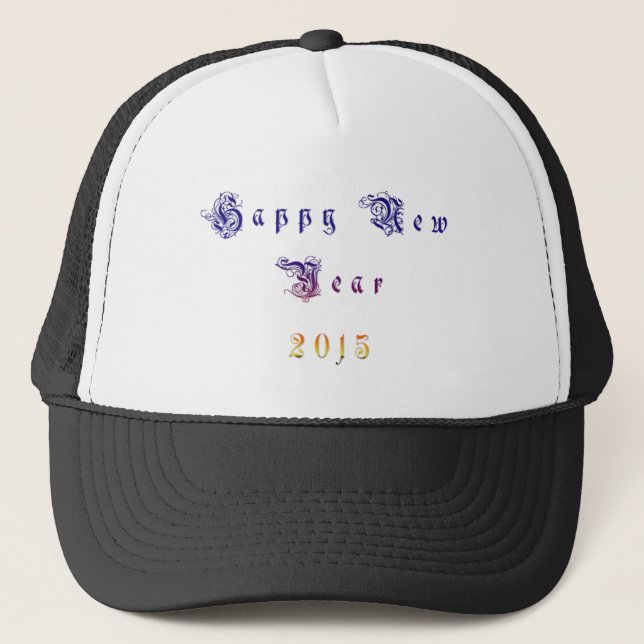 Happu New Year 2015 Hakuna Matata wishes.png Trucker Hat (Front)