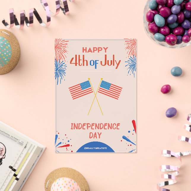 #Happy4thOfJulyIndependenceDayAcrylicInvitation Acrylic Invitations (Insitu (Celebration))