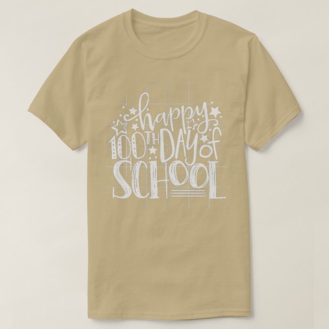 happy 100 day of school 7 T-Shirt (Design Front)