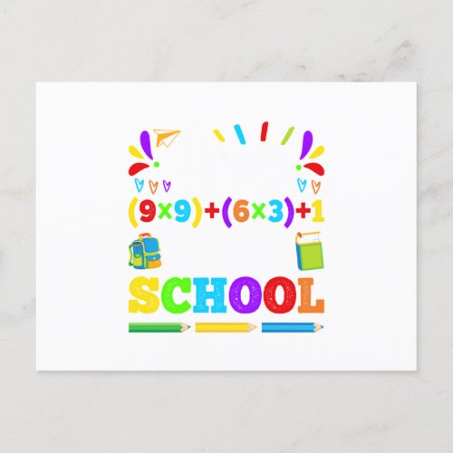 Happy 100 Day Of School Announcement Postcard