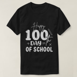 Happy 100 day of school Teachers Kids Child Happy T-Shirt