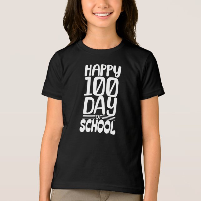 Happy 100 Day School Fun Classroom celebration Tri-Blend Shirt (Front)