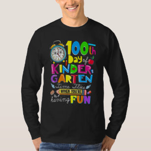 Happy 100 Days Of Kindergarten School Teachers Kid T-Shirt