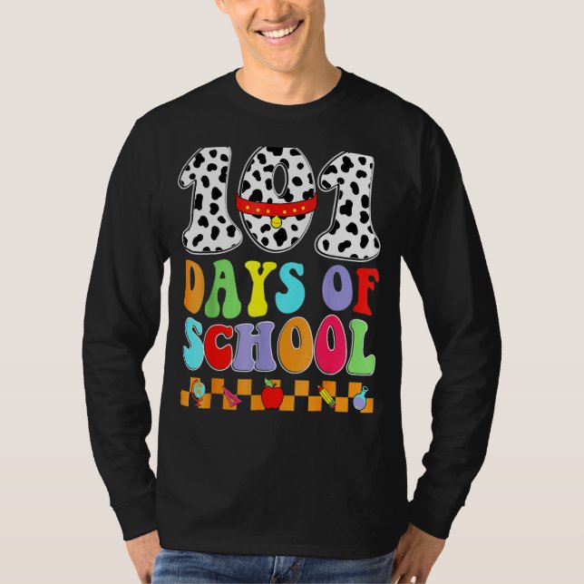 Happy 100 Days of School 100th Day Dalmatian Dog T T-Shirt (Front)