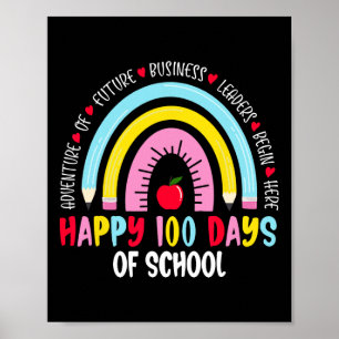 Happy 100 Days Of School 100th Day Of School Poster