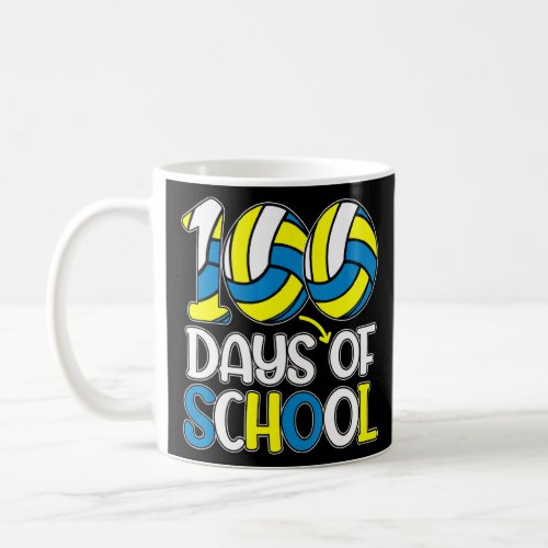 Happy 100 Days Of School  100th Day Volleyball Tea Coffee Mug
