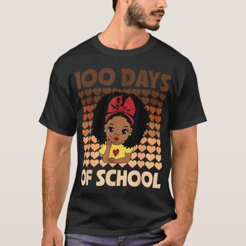 Happy 100 Days Of School African American Black Ba T_Shirt