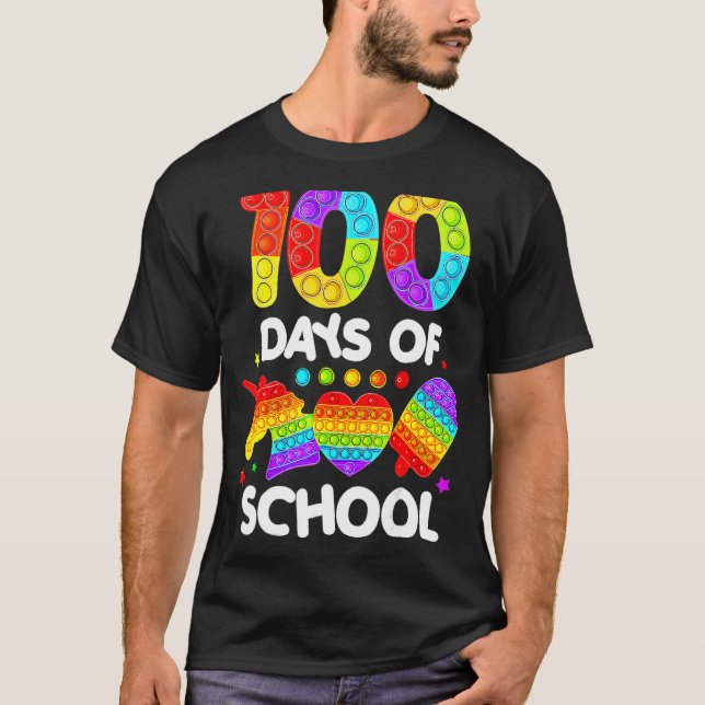 Happy 100 Days Of School And Still Poppin 100th Da T-Shirt (Front)