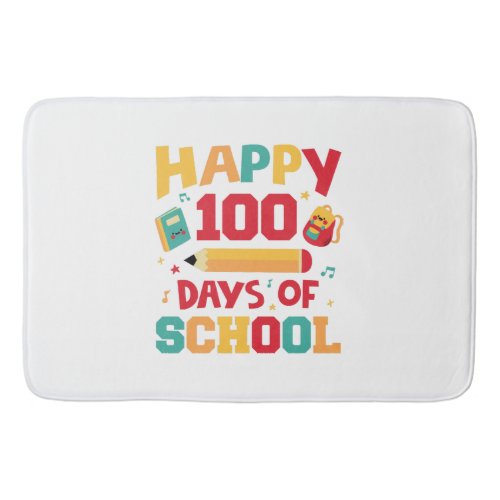 Happy 100 Days of School Bath Mat