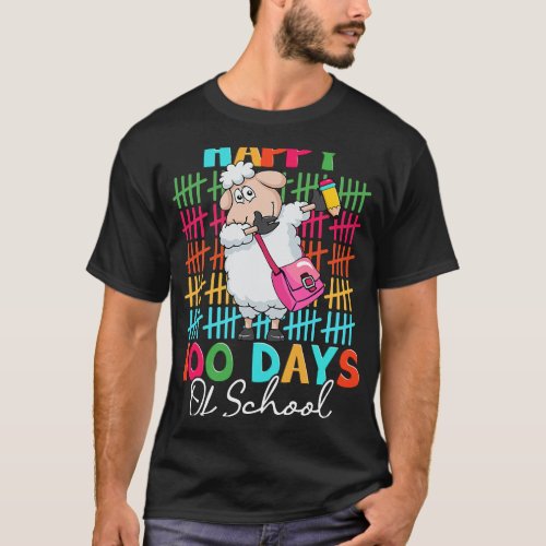Happy 100 Days Of School Dabbing Sheep Kids Boys G T_Shirt