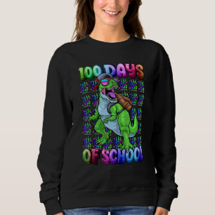 Happy 100 Days Of School For Kids Boys Dinosaur T Sweatshirt