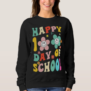 happy 100 Days Of school groovy 100th day school T Sweatshirt