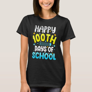 Happy 100 Days of School Kids Teacher Student 100t T-Shirt