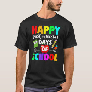 Happy 100 Days Of School Math Formula 100 Days Of T-Shirt