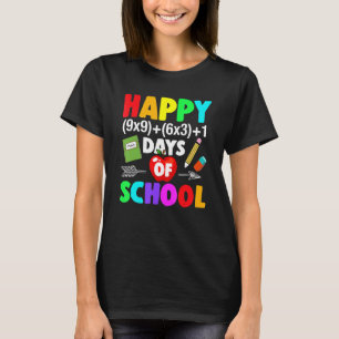 Happy 100 Days Of School Math Formula 100 Days Of T-Shirt