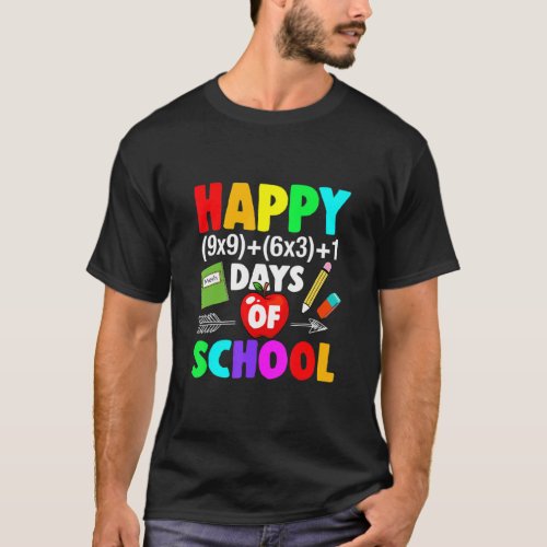 Happy 100 Days Of School Math Formula 100 Days Of  T_Shirt