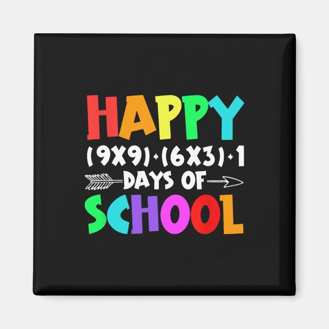 Happy 100 Days Of School Math Formula Teachers Stu Magnet (Front)