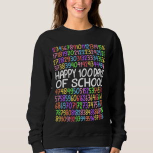 Happy 100 Days Of School Math Kindergarten 1st Gra Sweatshirt