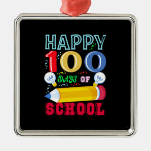 Happy 100 Days Of School Metal Ornament
