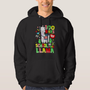 Happy 100 Days Of School No Probllama Llama 100th Hoodie