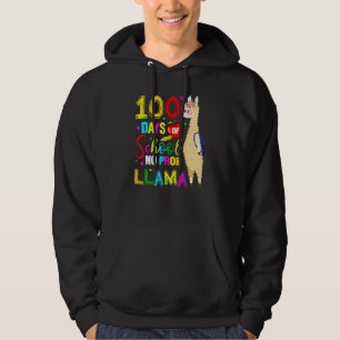 Happy 100 Days Of School No Probllama Llama 100th Hoodie