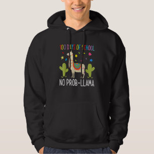 Happy 100 Days Of School No Probllama Shirt Llama 