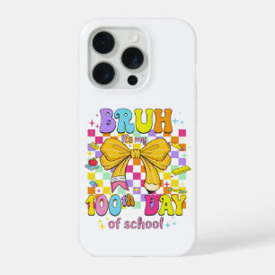 Happy 100 Days of School Pink Bow iPhone 15 Pro Case
