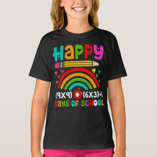 Happy 100 Days of School  Rainbow Math T-Shirt