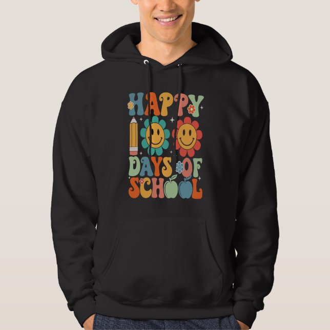 Happy 100 Days of School Retro Hoodie (Front)