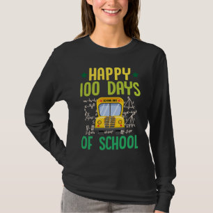 Happy 100 Days Of School School Bus Math Teacher T-Shirt