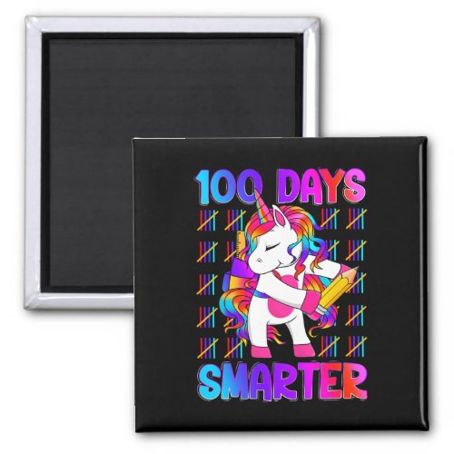 Happy 100 Days Of School Smarter Brighter Tie Dye  Magnet