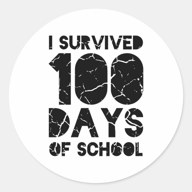 happy 100 days of school stickers (Front)