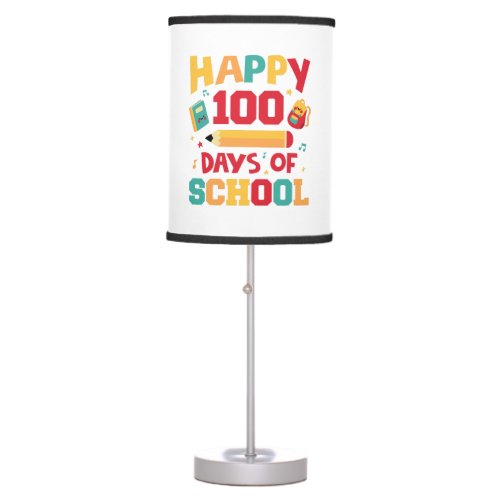 Happy 100 Days of School Table Lamp