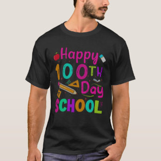 Happy 100 Days of School Teachers Kids 100th Day o T-Shirt