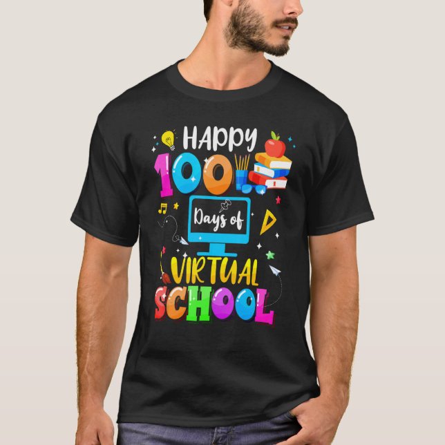 Happy 100 Days Of Virtual School Smarter Student A T-Shirt (Front)