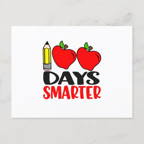 Happy 100 Days Smarter 2 Announcement Postcard