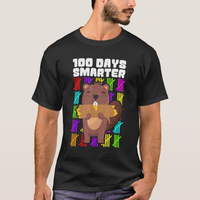 Happy 100 Days Smarter Shirts, 100th Day Of School T-Shirt (Front)