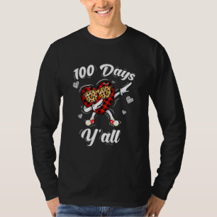 Happy 100 Days Y'all Of School Buffalo Plaid Dabbi T-Shirt