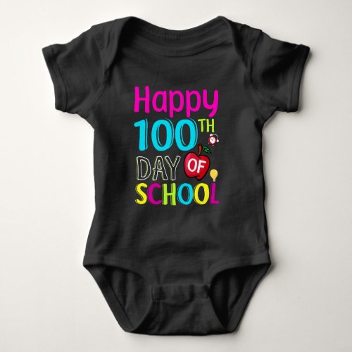 Happy_100_th_day_of_school Baby Bodysuit