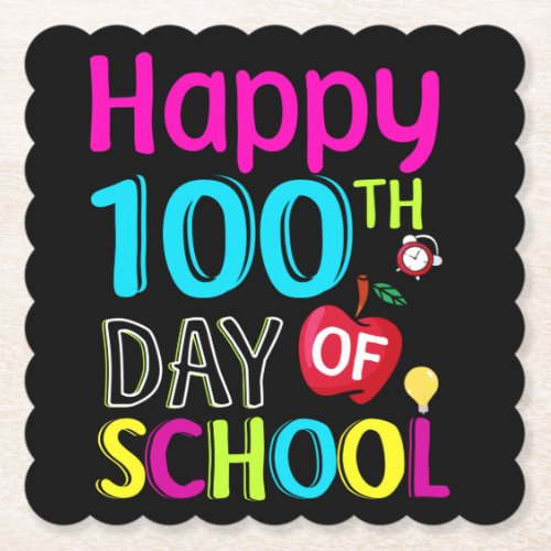 Happy_100_th_day_of_school Paper Coaster